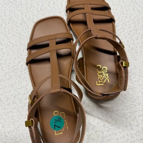 Franco Sarto Brown Strappy Sandals - Picture 8 of 10
